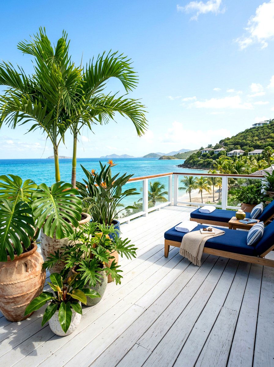 Tropical Plants For Deck - 25 Backyard Patio Spring Decor Ideas