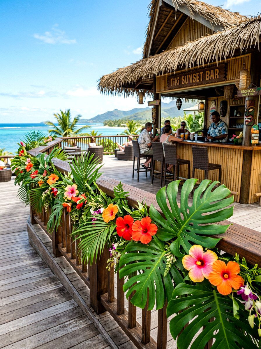 Tropical Railing Decor - 25 Spring Deck Railing Decor Ideas