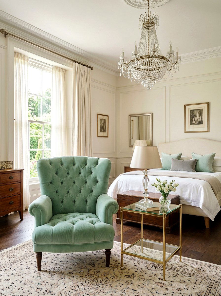 Tufted chair - 25 Spring Bedroom Chair Ideas