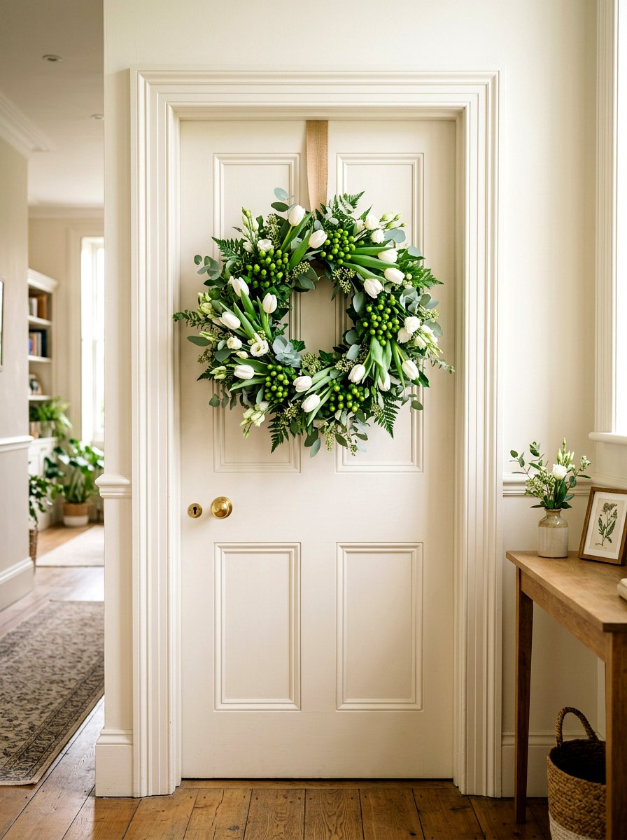 Tulip And Berries Wreath - 25 Spring Tulip Wreath Ideas