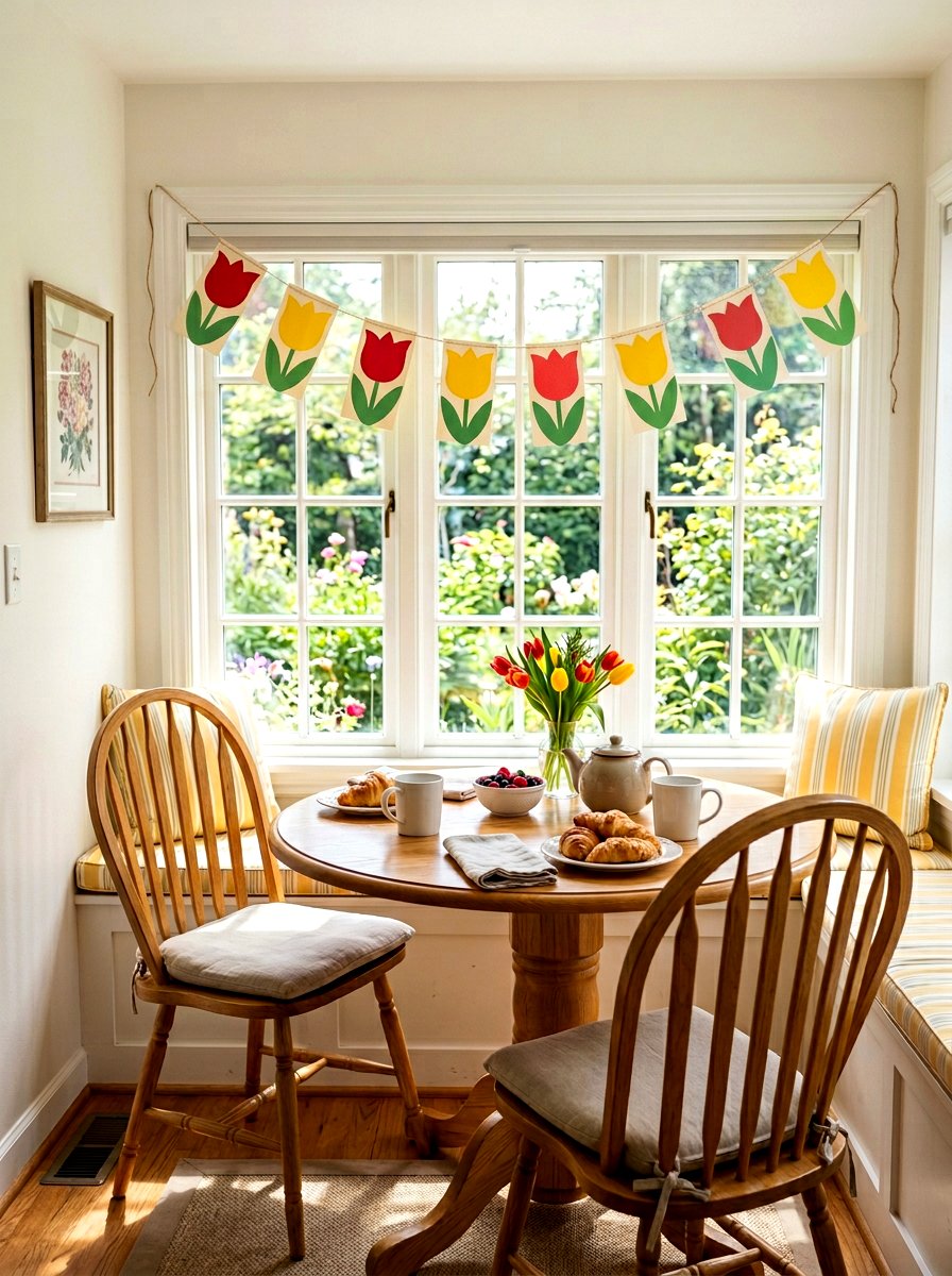 Tulip Cardstock Cutout - 25 Spring Paper Garland Ideas