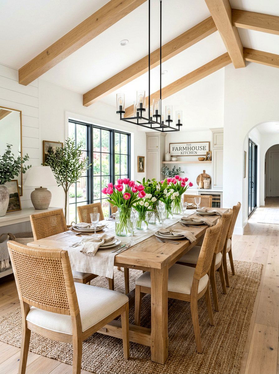 Tulip Centerpiece - 25 Spring Farm Table Decor Ideas