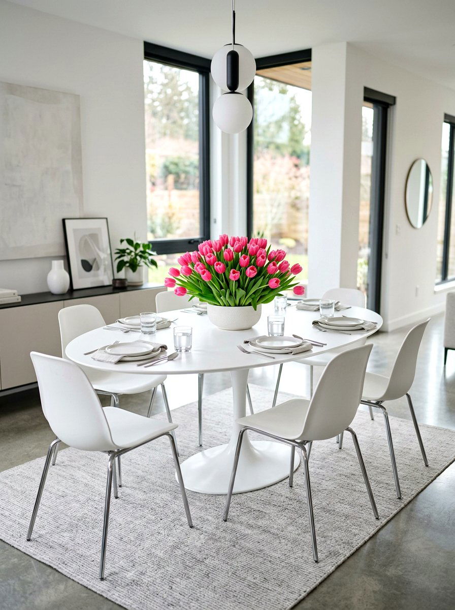 Tulip Centerpiece - 25 Spring Luncheon Table Ideas