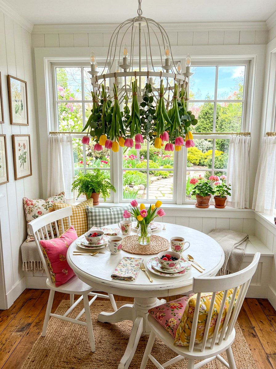 Tulip Chandelier - 25 Spring Chandelier Decor Ideas