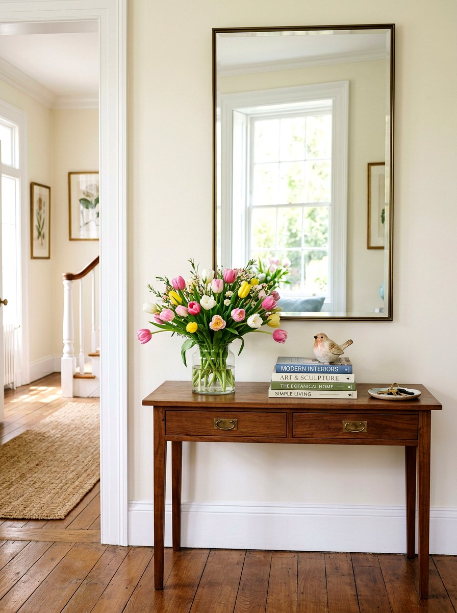 Tulip Flower Arrangement - 25 Spring Hallway Decor Ideas