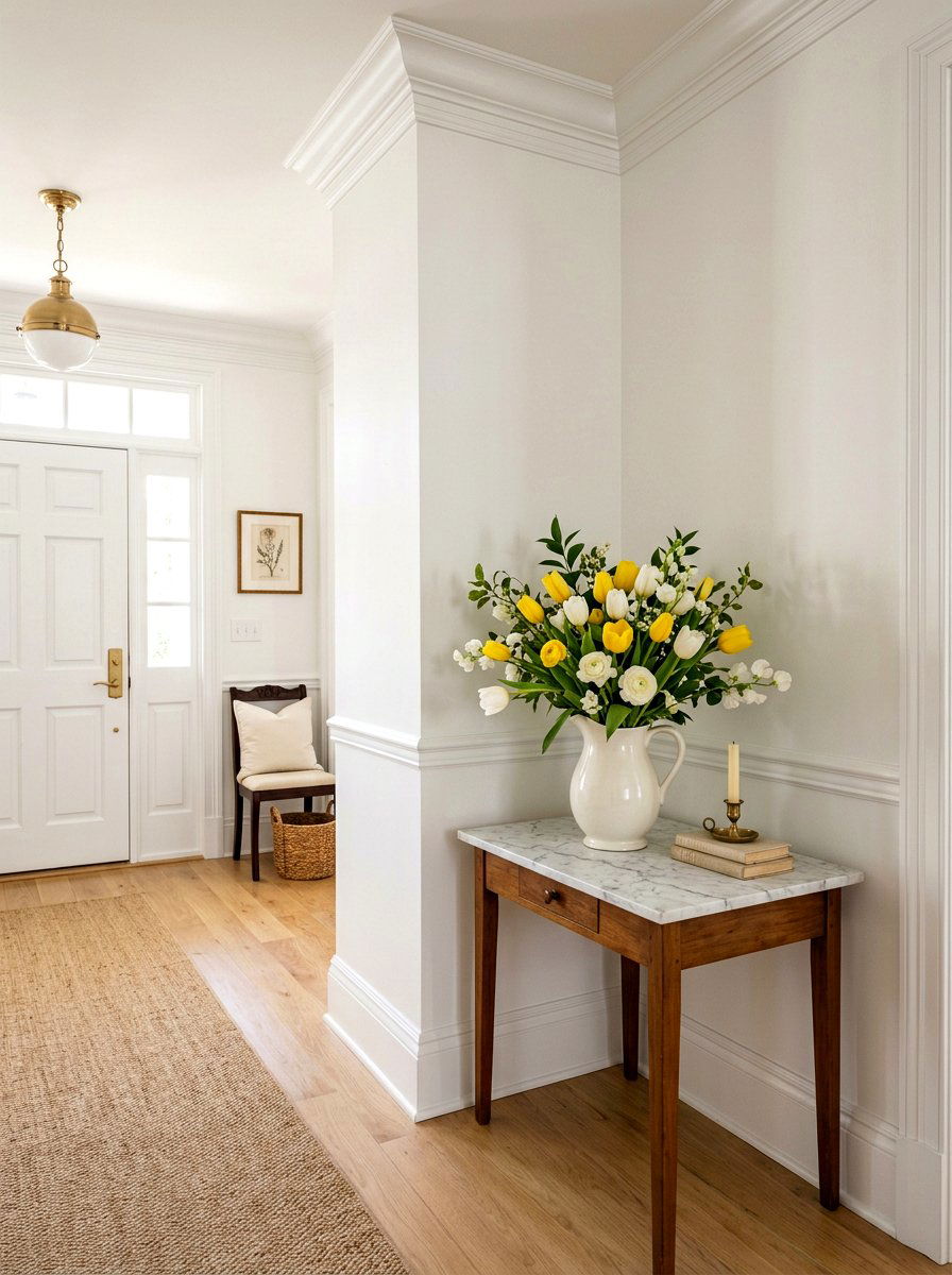Tulip Flower Arrangement - 25 Spring Foyer Decor Ideas