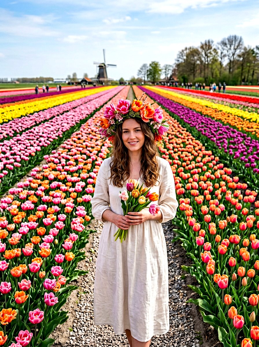 Tulip Flower Crown - 25 Spring Flower Crown Ideas