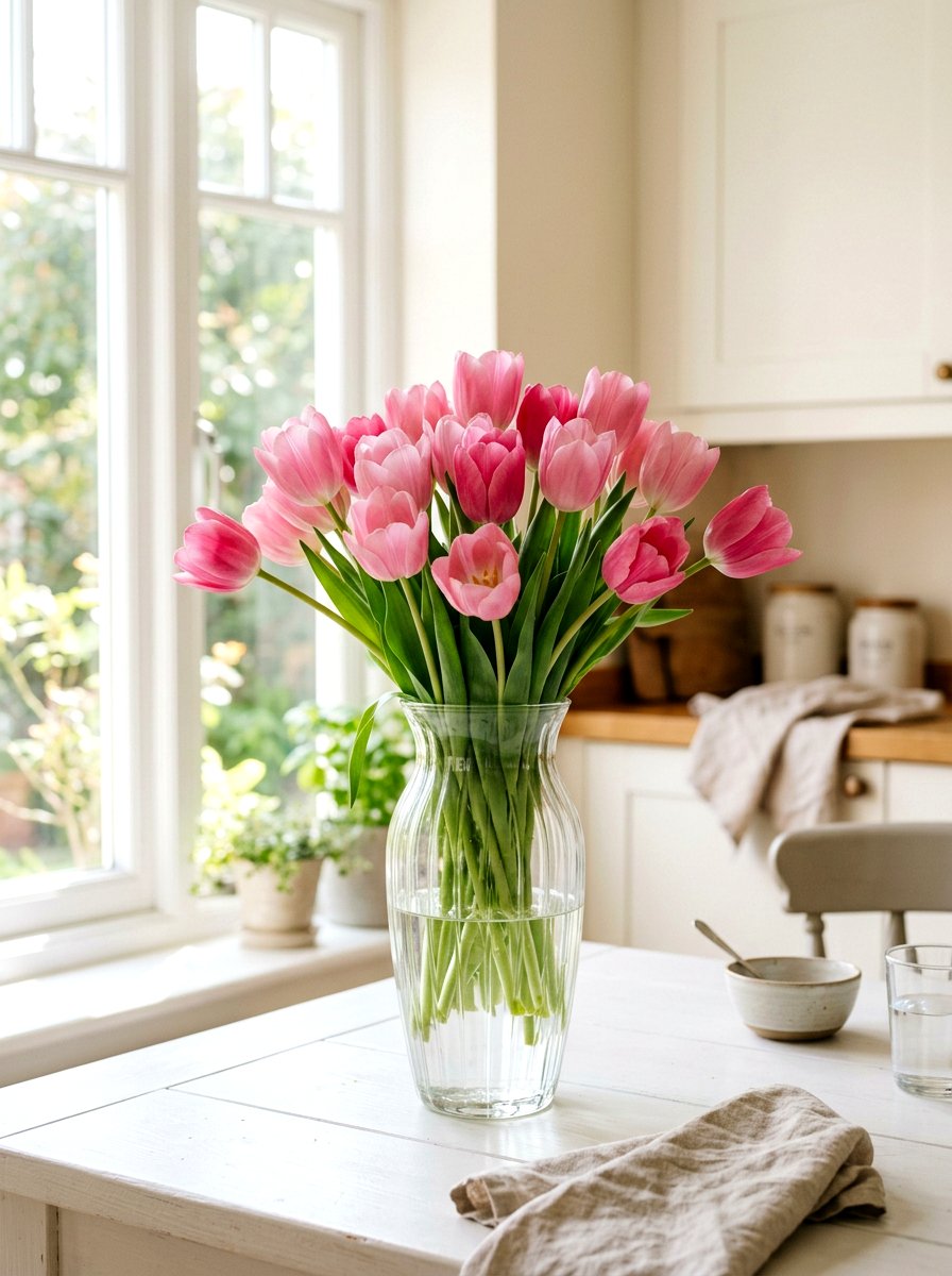 Tulip Flower Vase - 25 Spring Kitchen Decor Ideas