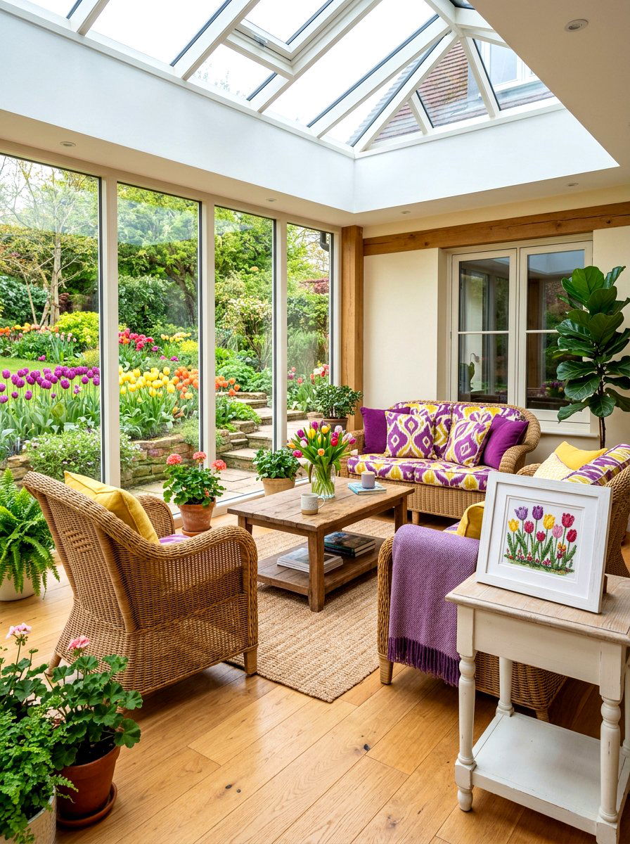 Tulip Garden Cross Stitch - 25 Spring Cross Stitch Pattern Ideas