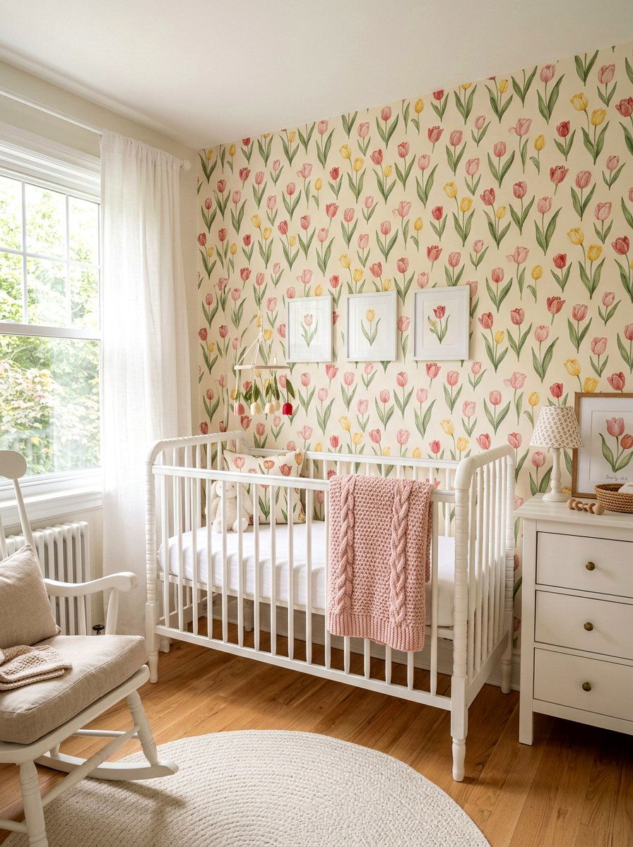 Tulip Nursery Decor - 25 Spring Crib Decor Ideas