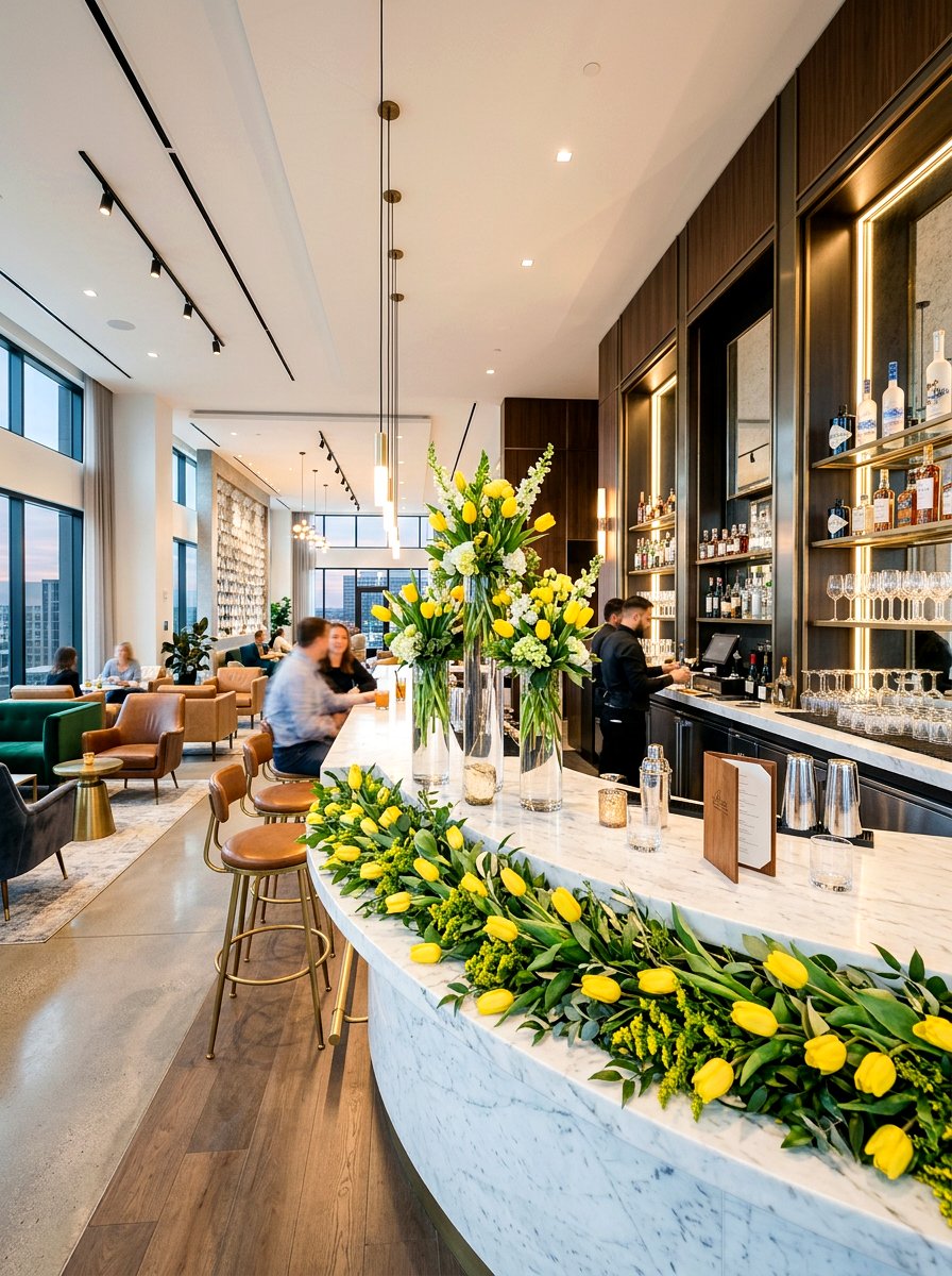 Tulip Reception Garland - 25 Spring Wedding Garland Ideas