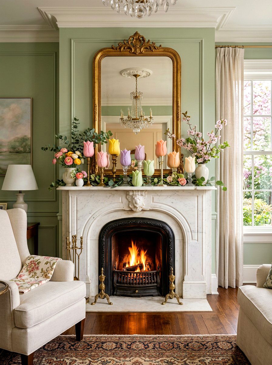 Tulip Shape Pillar - 25 Spring DIY Candle Ideas