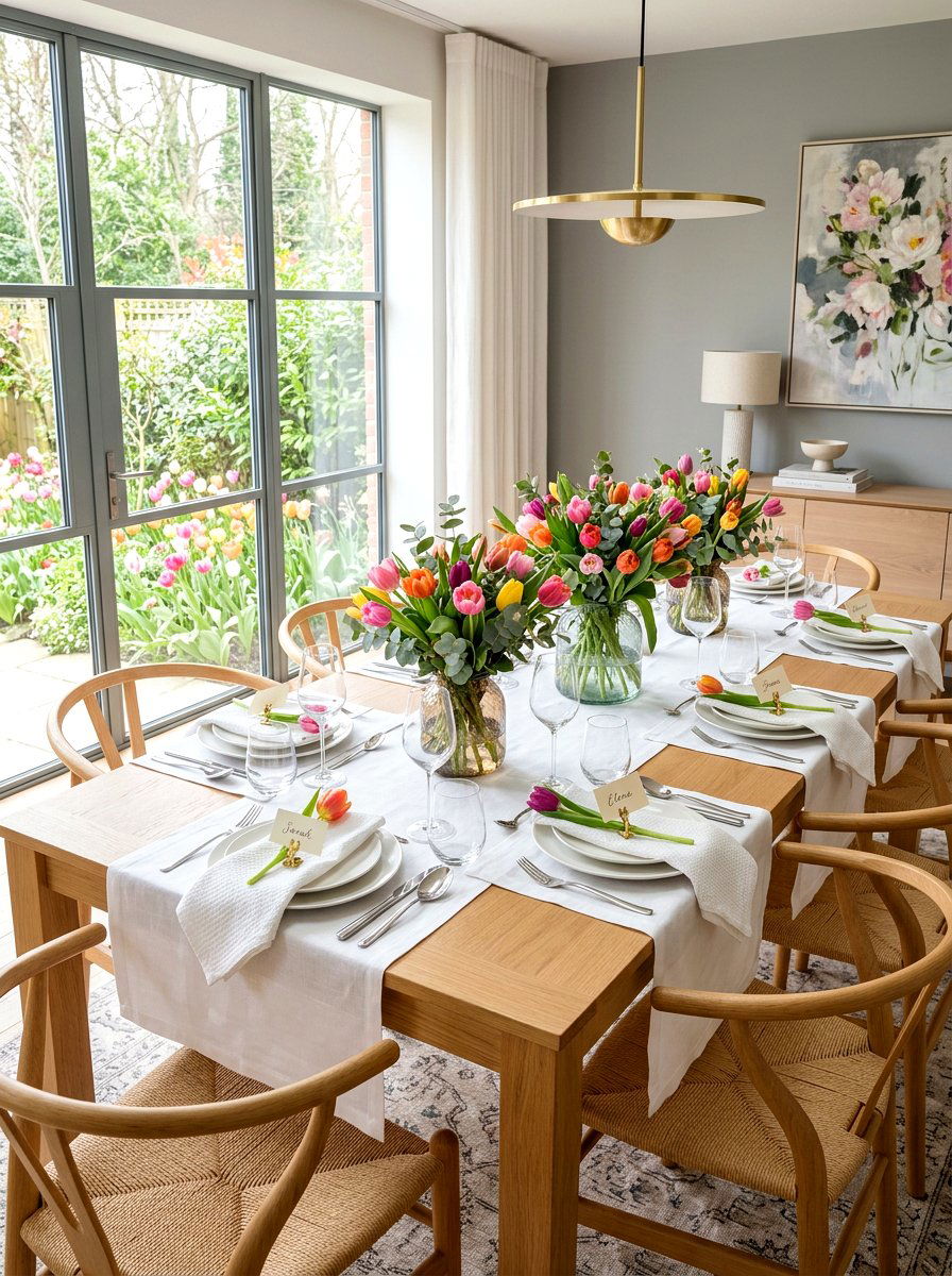 Tulip Stem Clip - 25 Spring Place Card Ideas