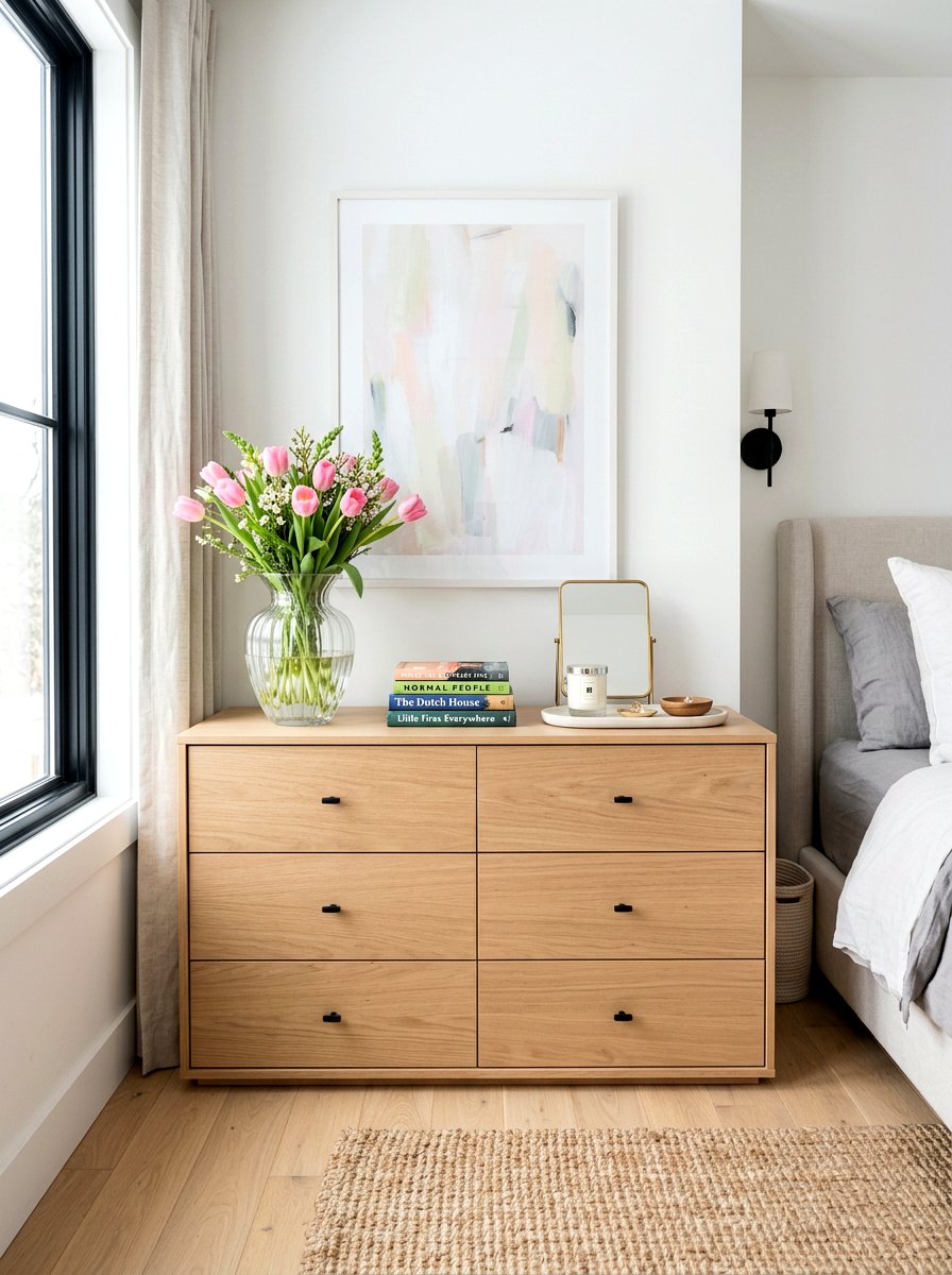 Tulip Vase - 25 Spring Bedroom Dresser Decor Ideas