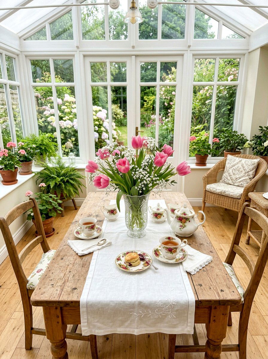 Tulip and Baby Breath Mix - 25 Spring Tulip Centerpiece Ideas