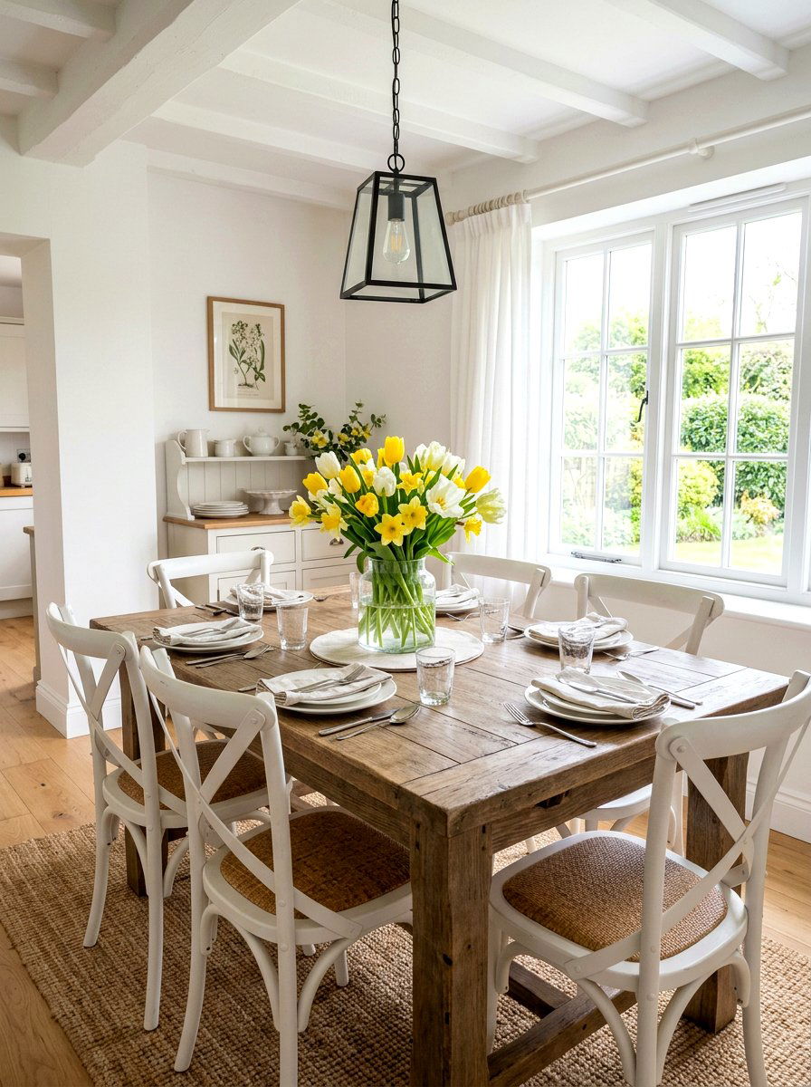 Tulip and Daffodil Centerpiece - 25 Spring Mixed Bouquet Ideas