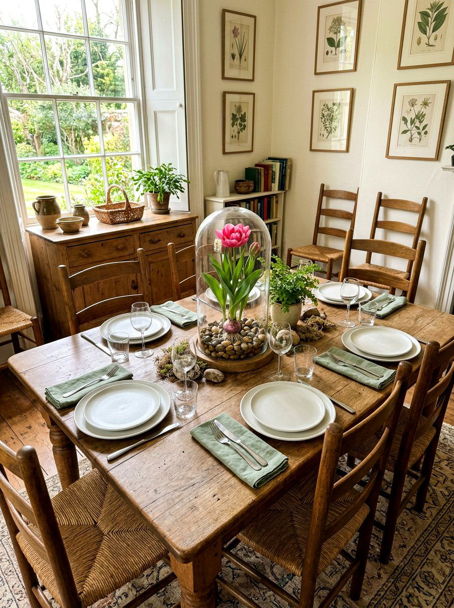 Tulip bulb cloche - 25 Spring Bell Jar Decor Ideas