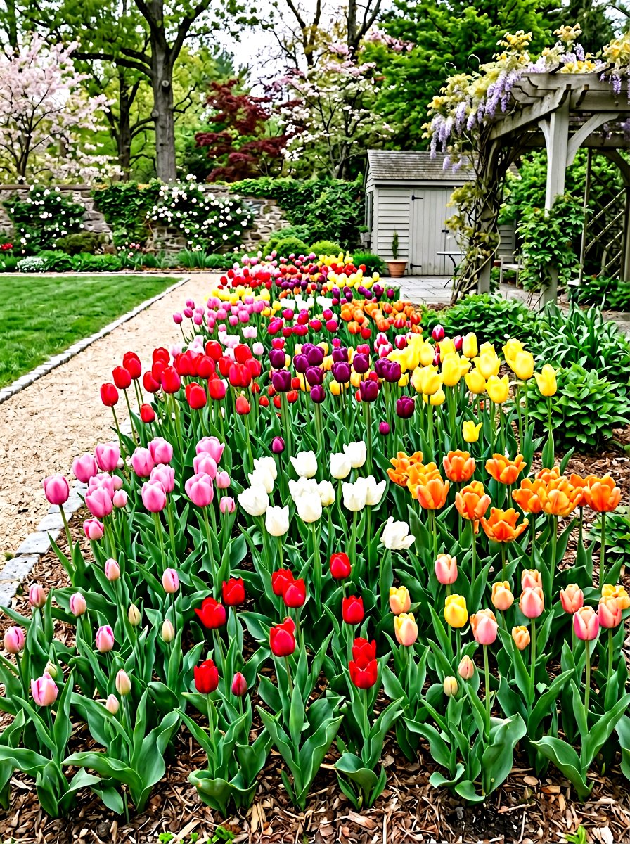 Tulip bulb layering - 25 Spring Tulip Garden Ideas