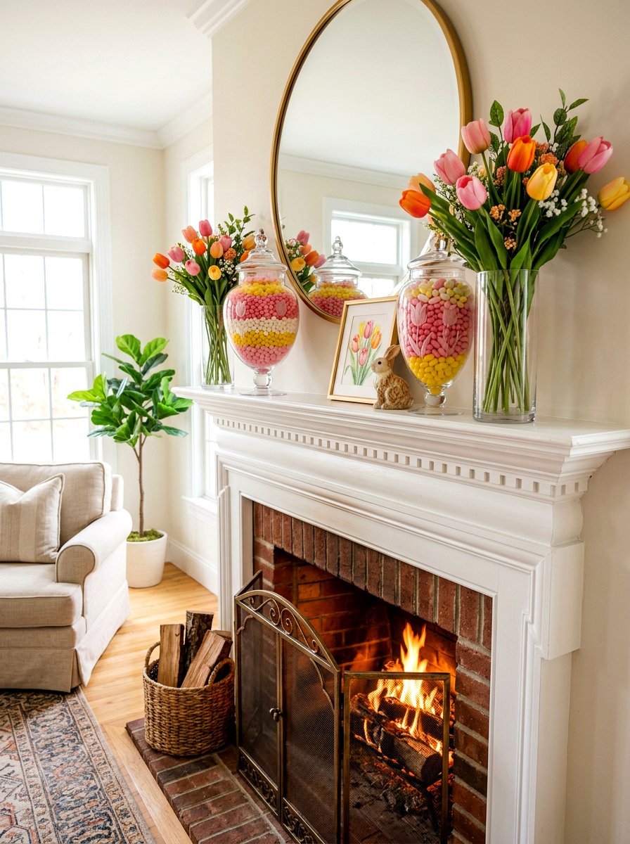 Tulip candy jar decor - 25 Spring Candy Jar Ideas