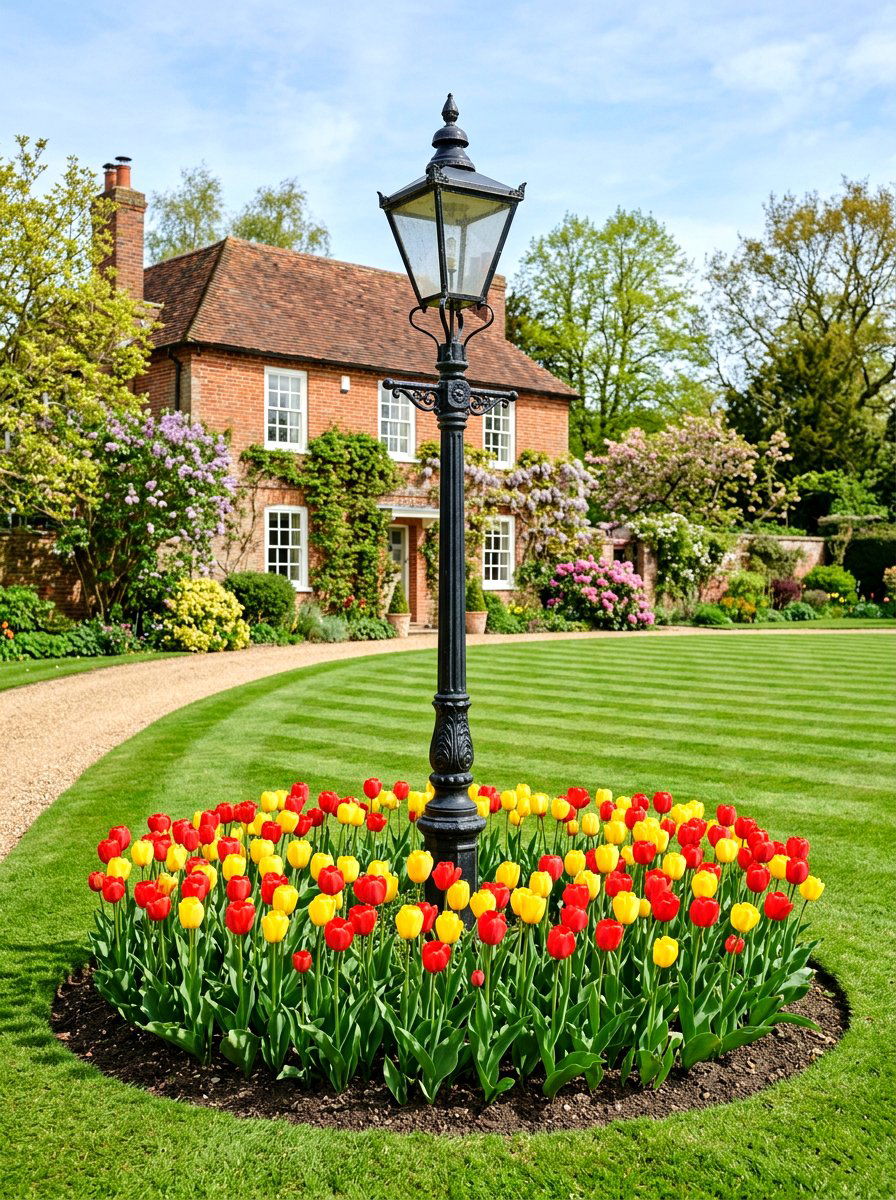 Tulip lamp post - 25 Spring Lamp Post Decor Ideas