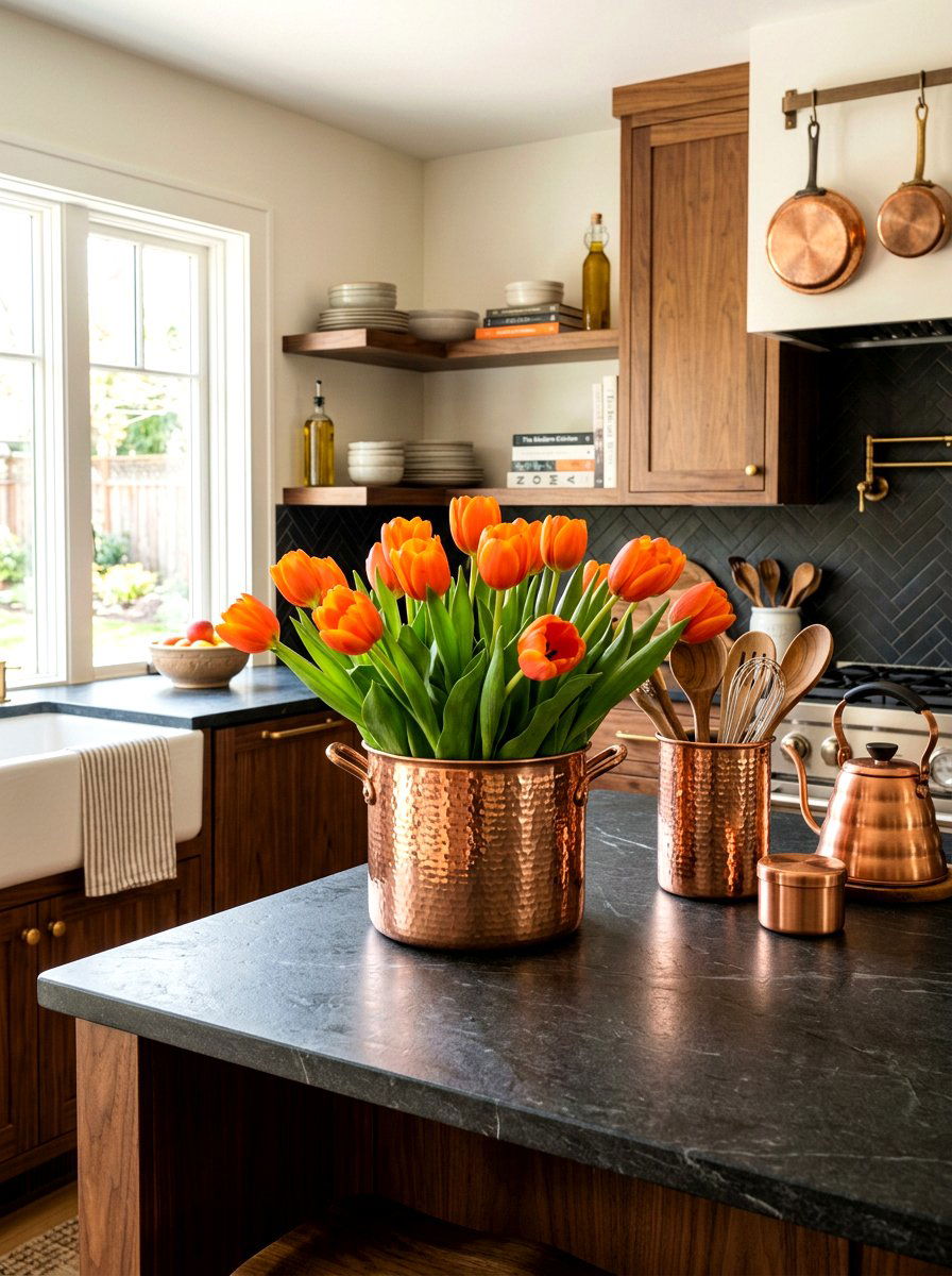 Tulips In Copper Pots - 25 Spring Forced Bulb Ideas