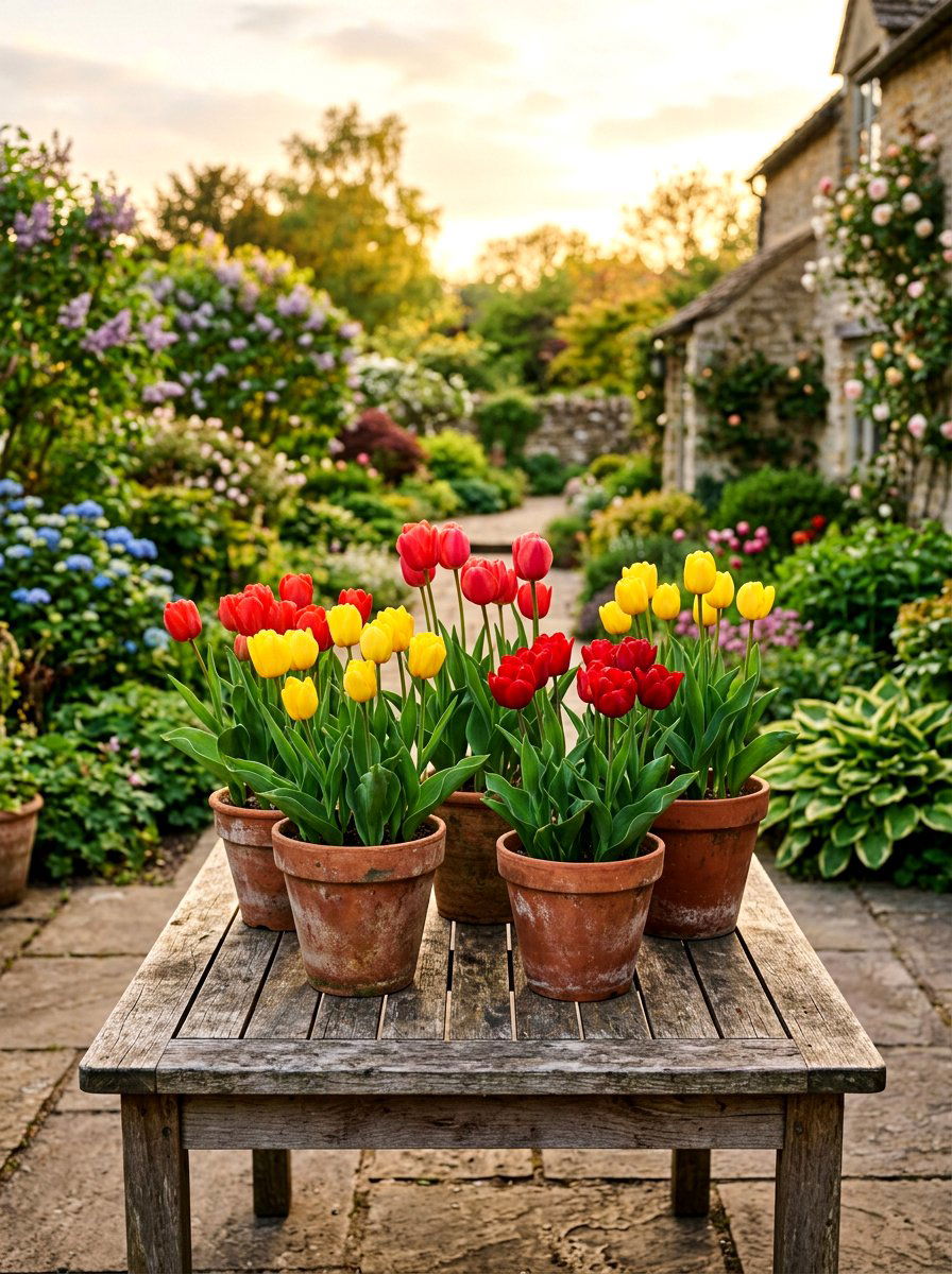 Tulips In Terracotta Pots - 25 Spring Bulb Forcing Ideas