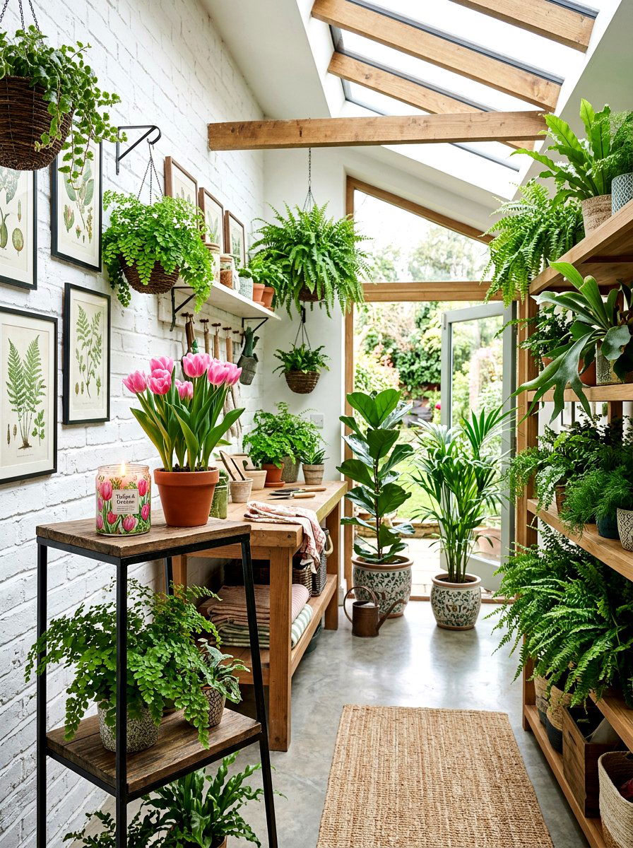 Tulips and greens candle - 25 Spring Scented Candle Ideas