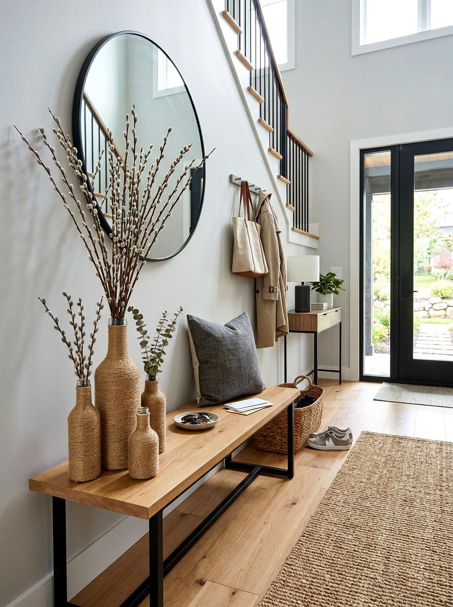 Twine Wrapped Glass Bottle - 25 Spring Glass Jar Decor Ideas