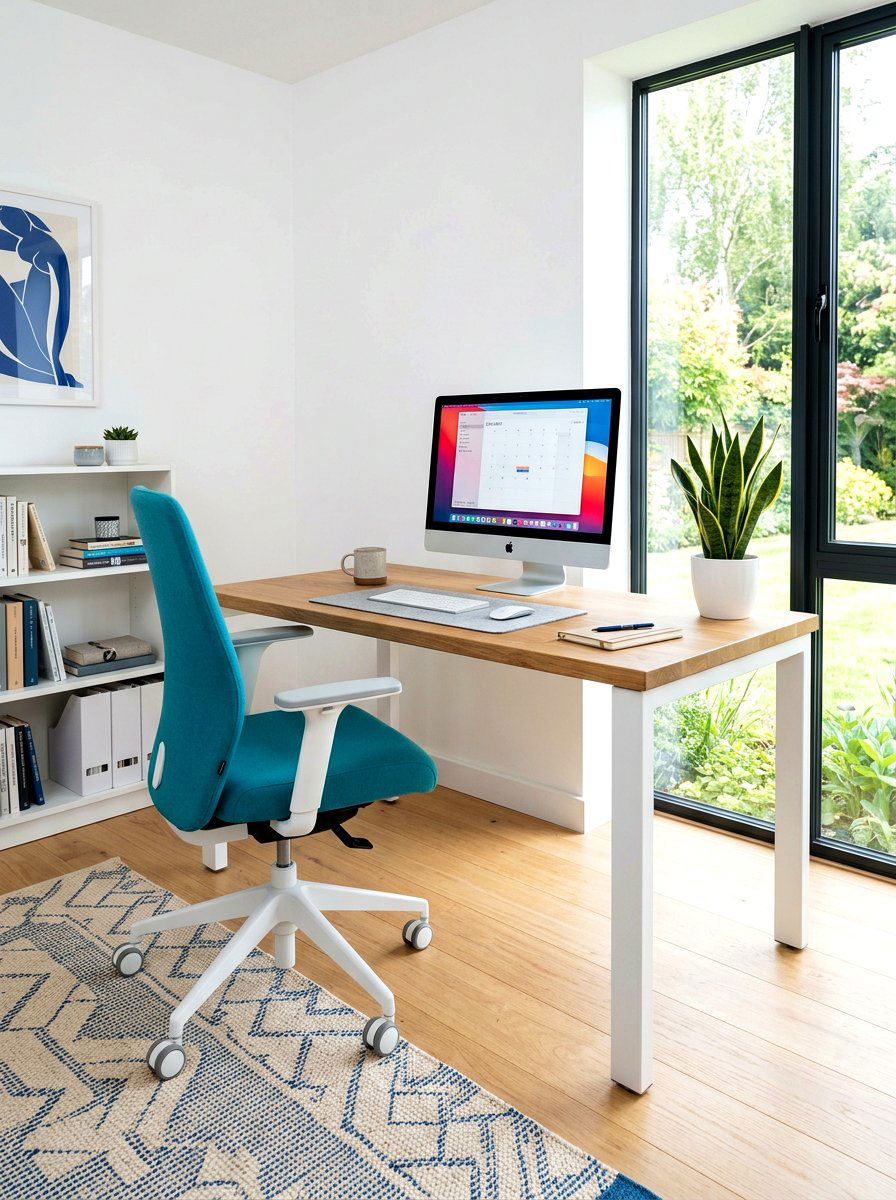 Two tone office desk - 25 Spring Color Block Decor Ideas