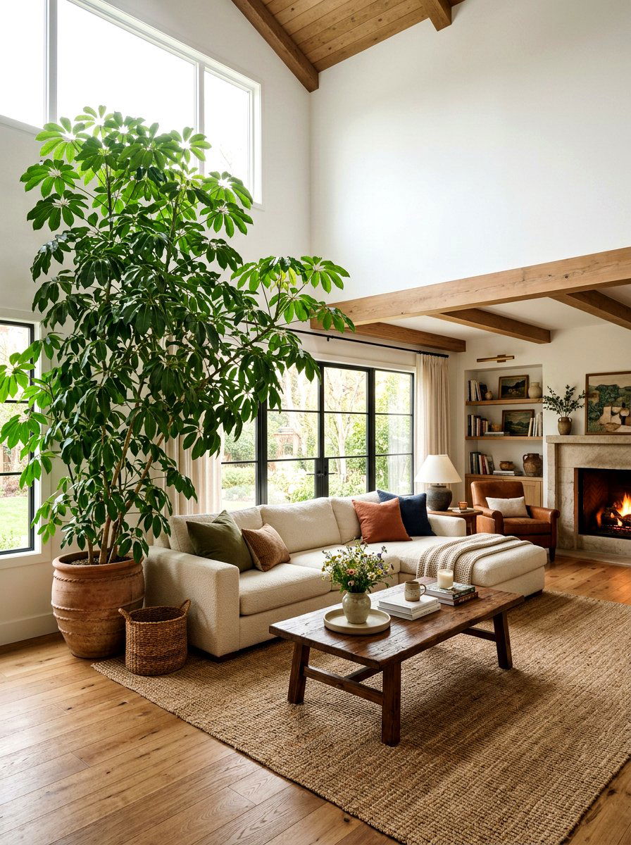 Umbrella Tree Schefflera - 25 Spring Tall Plant Ideas