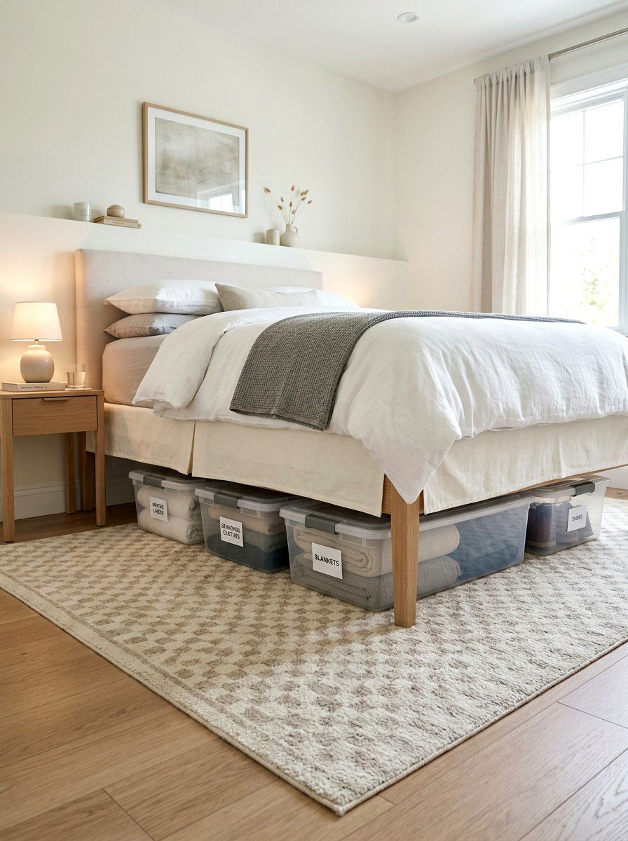 Under Bed Storage - 25 Spring Cleaning Decor Ideas