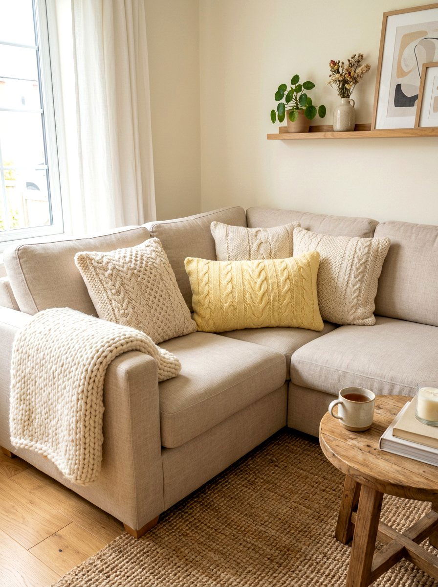 Upcycled sweater throw pillow - 25 Spring Recycled Decor Ideas