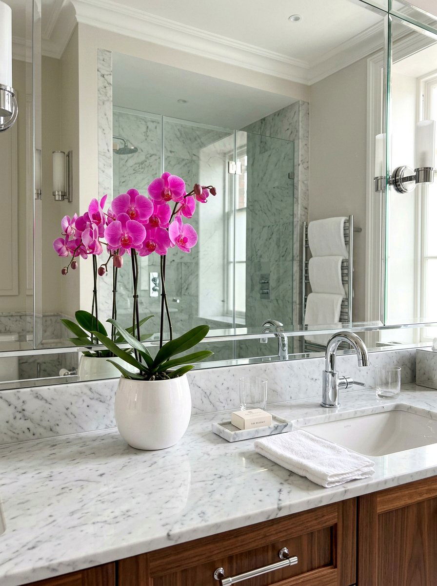 Vanity countertop plants - 25 Spring Bathroom Plant Display Ideas