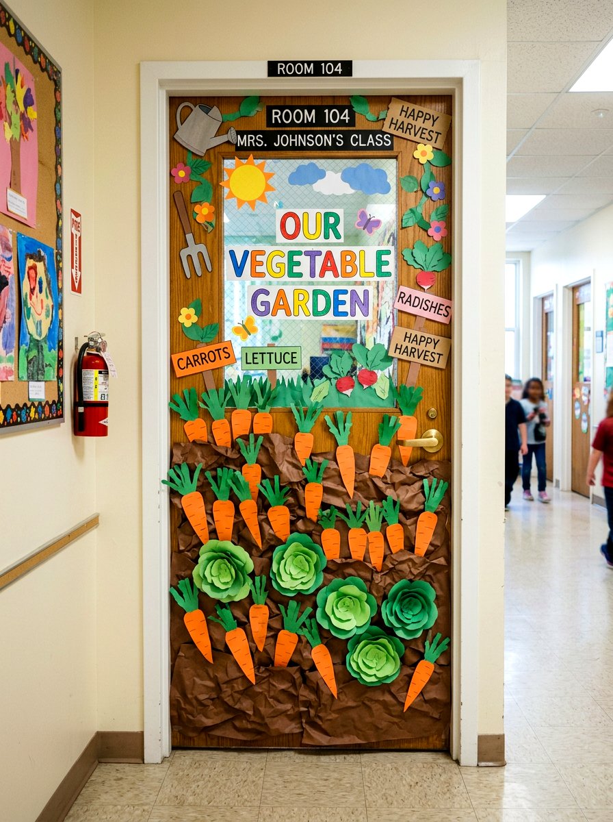 Vegetable Garden Classroom Door - 25 Spring Door Decoration Ideas for Classroom
