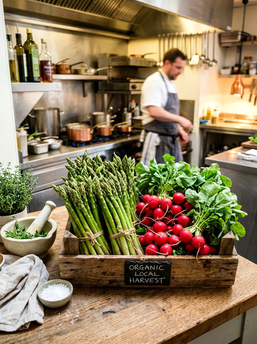 Vegetable kitchen display - 25 Spring Kitchen Counter Decor Ideas