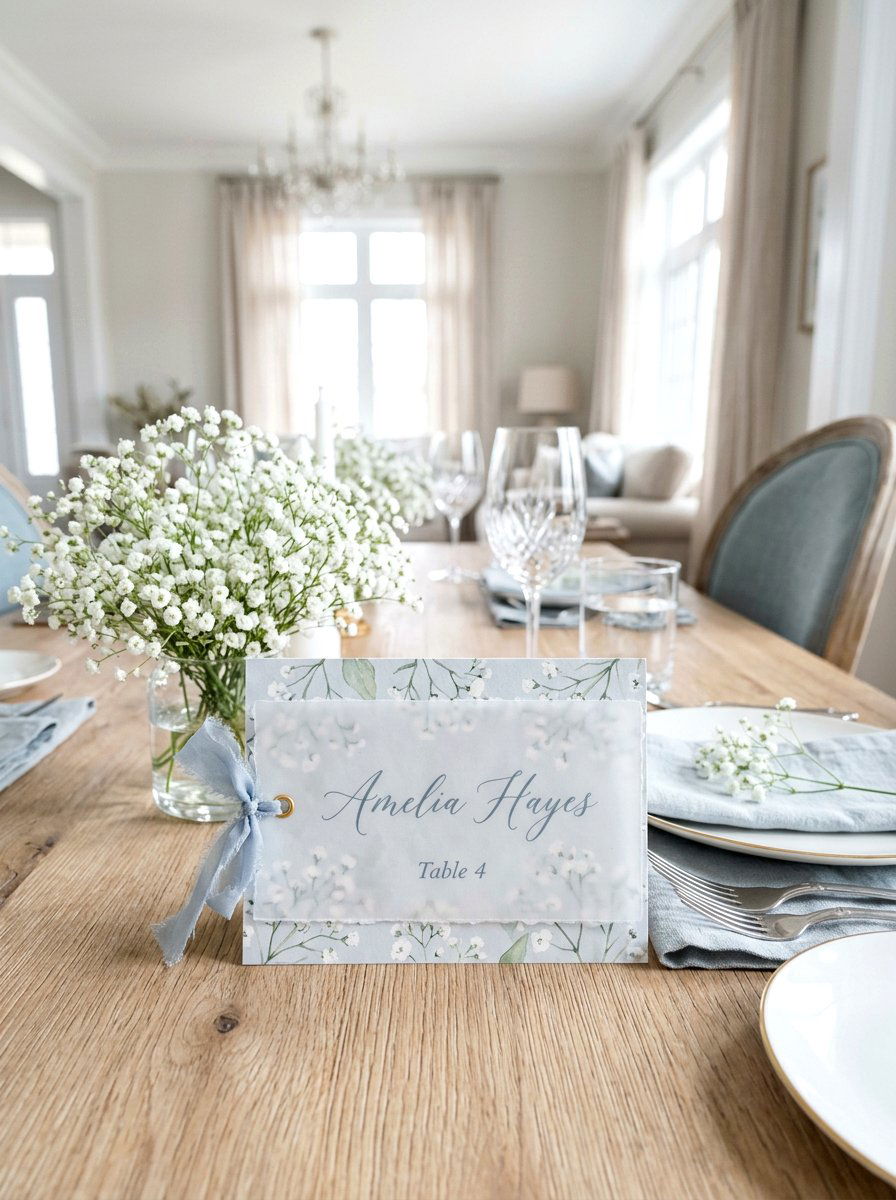 Vellum Name Tag - 25 Spring Name Tag Ideas