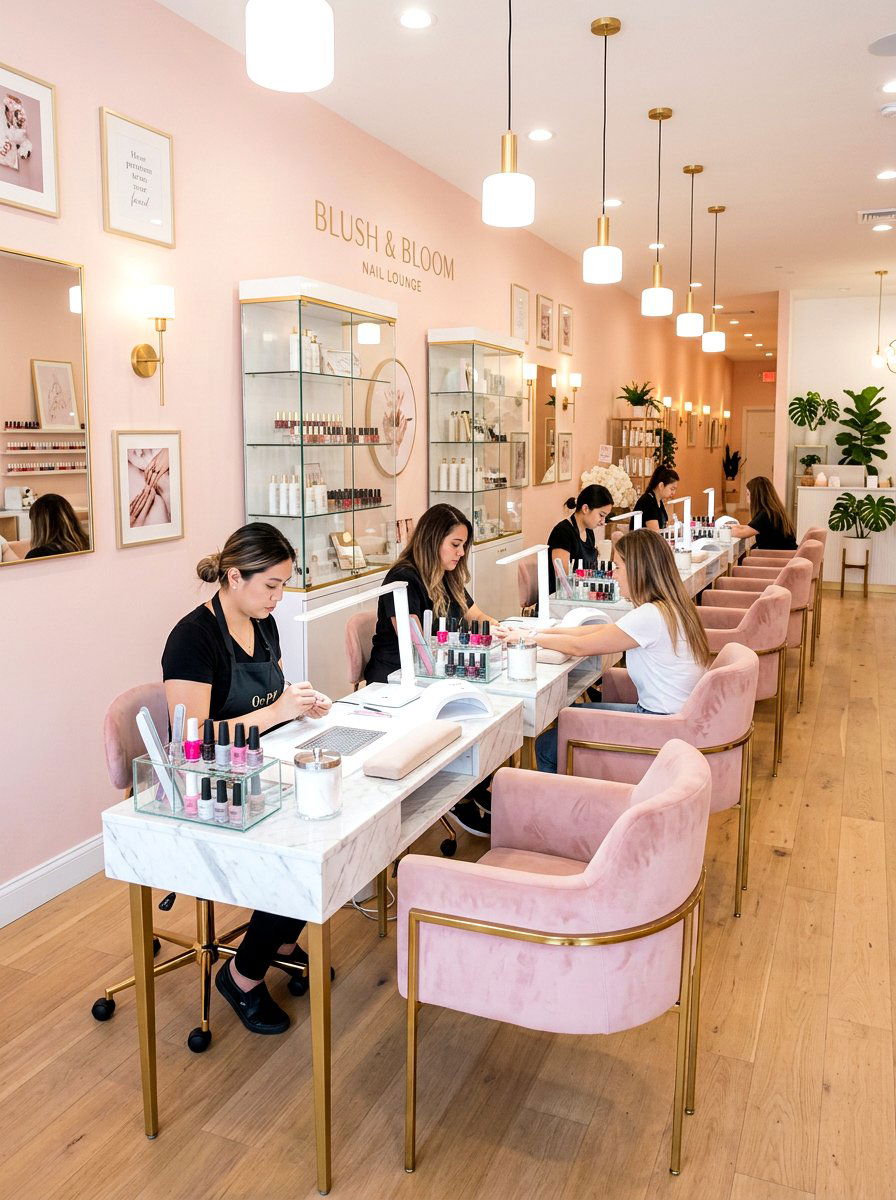 Velvet Blush Chairs - 25 Spring Salon Decor Ideas