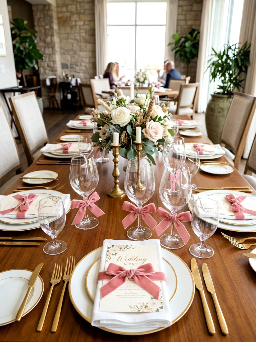 Velvet Bow Placement - 25 Spring Tea Party Decor Ideas