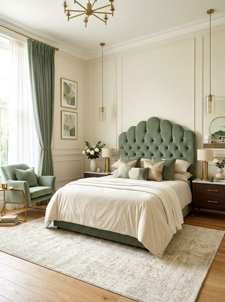 Velvet Pastel Upholstery - 25 Spring Headboard Decor Ideas