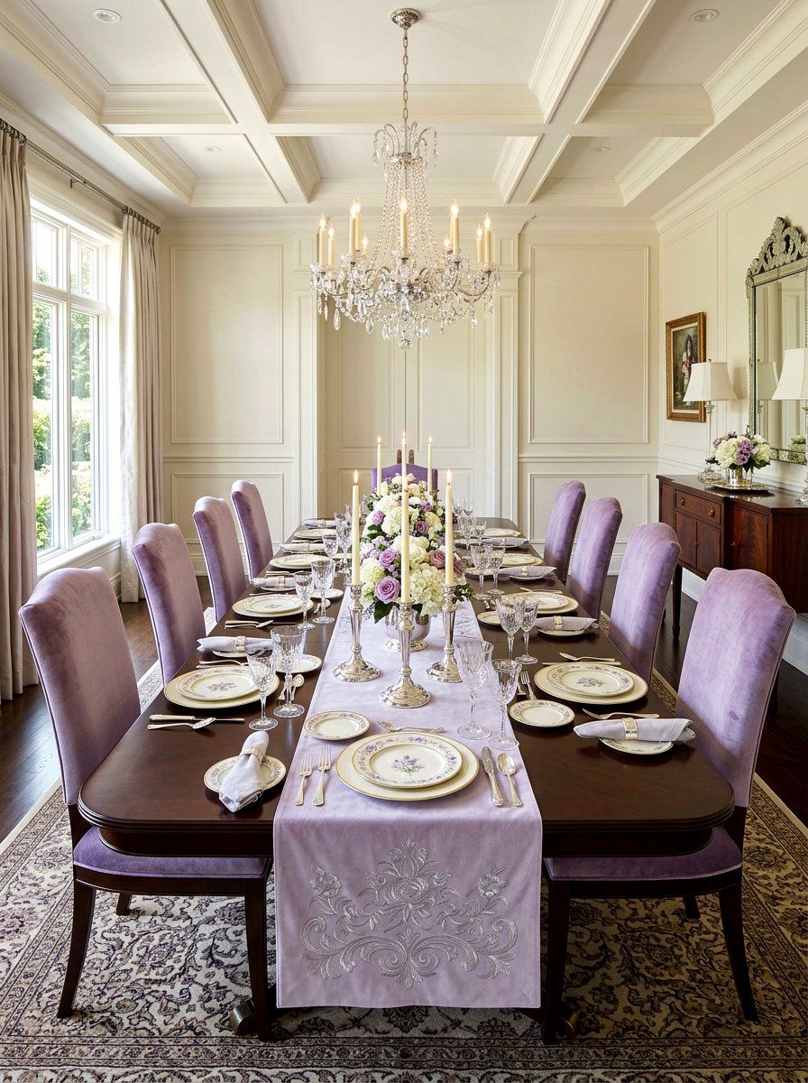 Velvet Spring Table Runner - 25 Spring Table Runner Ideas