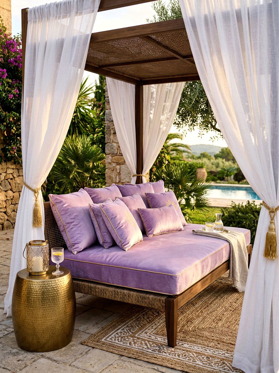 Velvet feel outdoor cushion - 25 Spring Outdoor Cushion Ideas