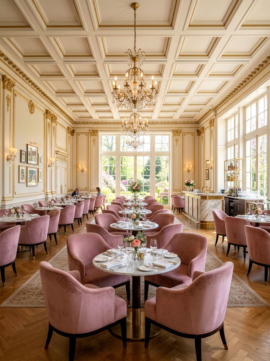 Velvet pastel chair - 25 Spring Restaurant Decor Ideas