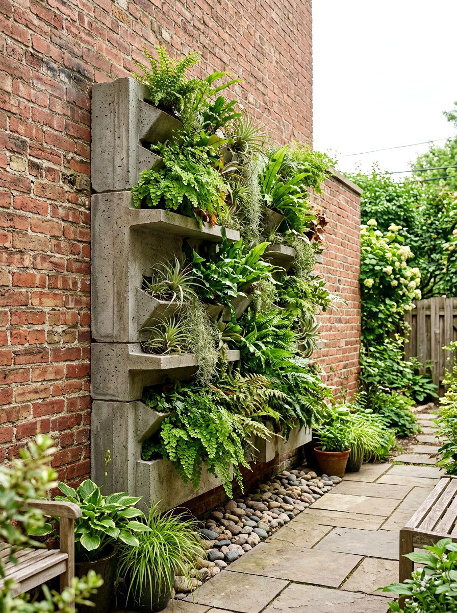 Vertical Concrete Planter - 25 Spring Concrete Planter Ideas