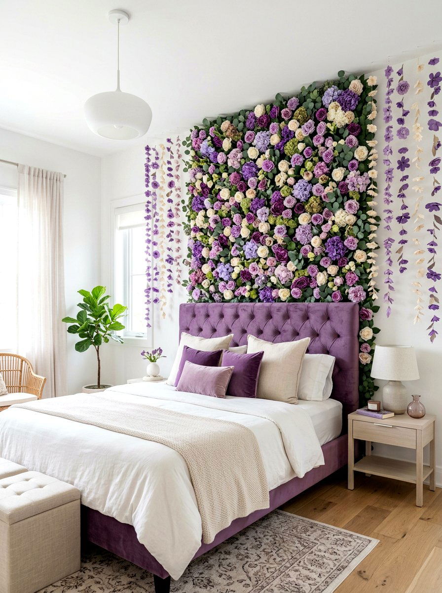 Vertical Flower Backdrop - 25 Spring Paper Garland Ideas