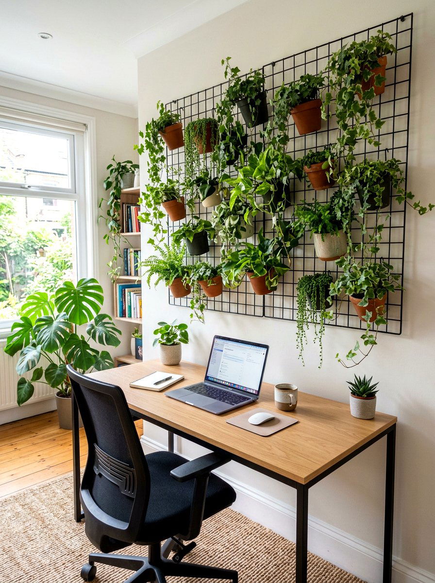 Vertical Garden Desk - 25 Spring Desk Decor Ideas