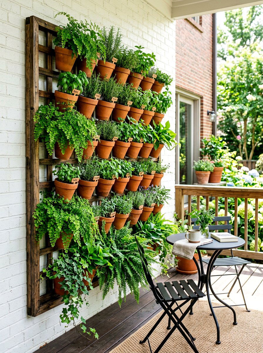 Vertical Garden Wall - 25 Back Porch Spring Decor Ideas