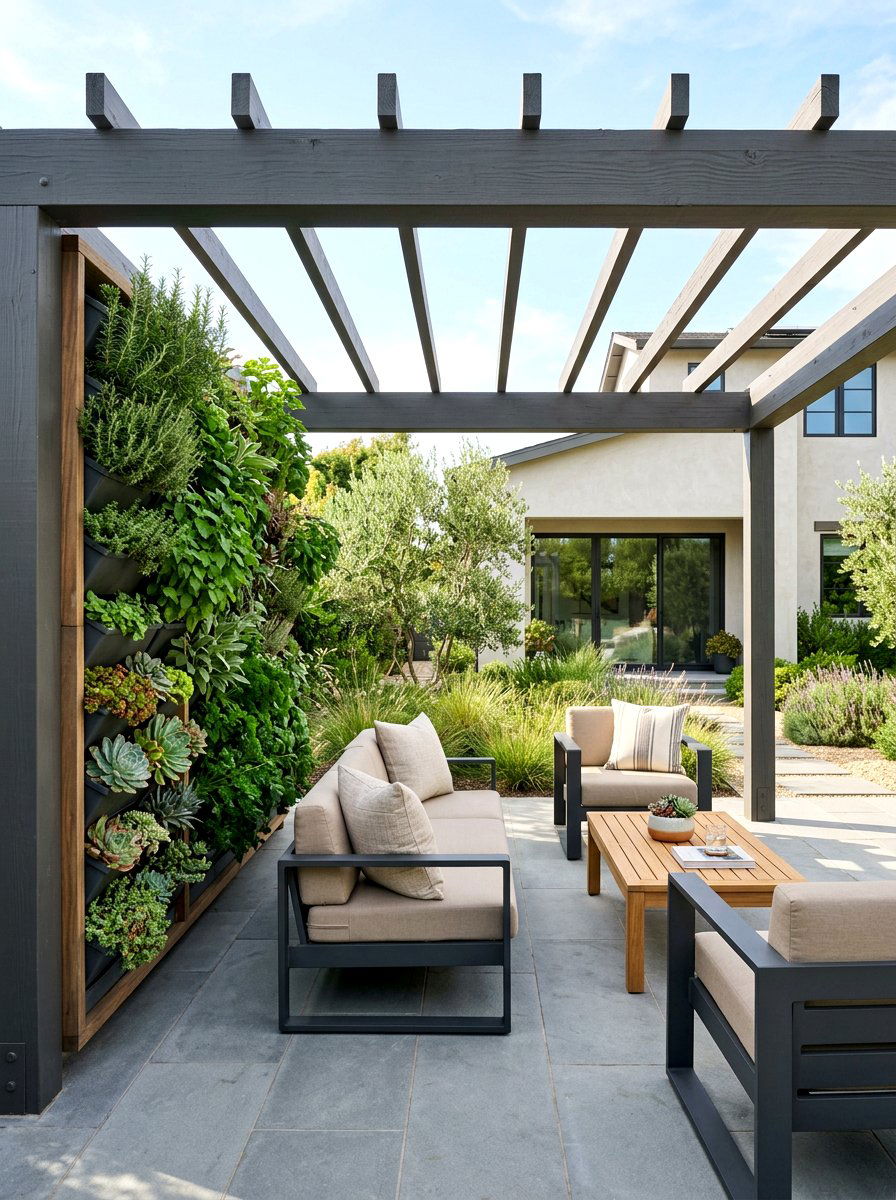 Vertical Garden Wall - 25 Spring Pergola Decor Ideas