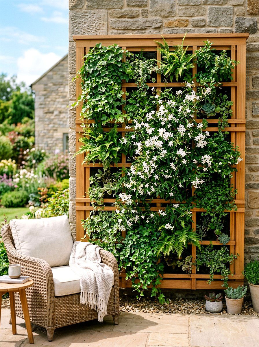Vertical Garden Wall - 25 Spring Trellis Decor Ideas