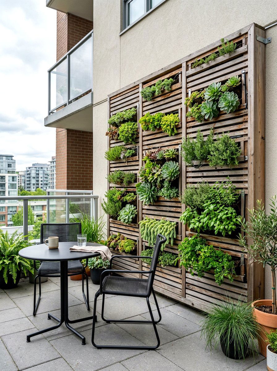 Vertical Garden Wall - 25 Backyard Patio Spring Decor Ideas