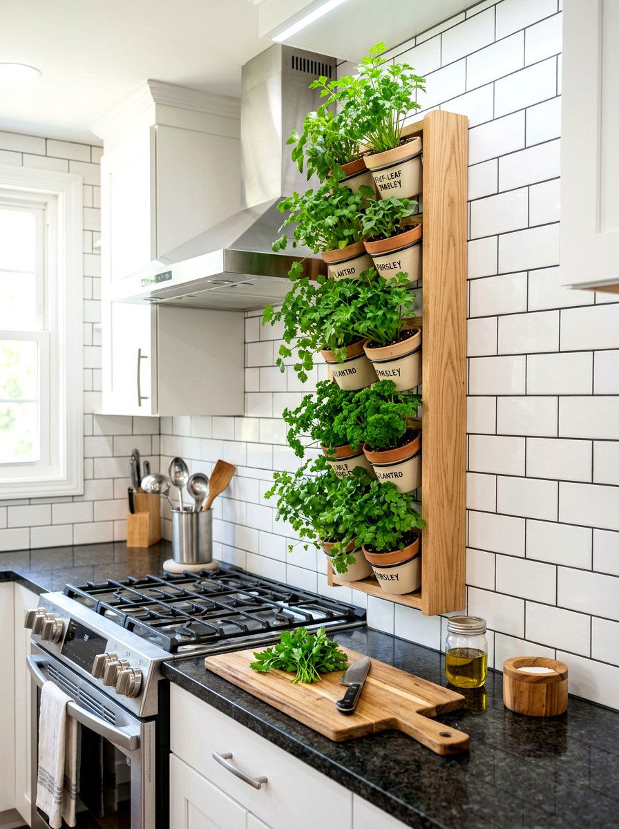 Vertical Herb Garden - 25 Spring Indoor Garden Ideas